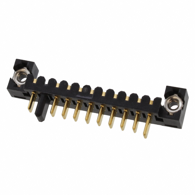 10 Position Plug, Male Blades Connector Solder 0.098