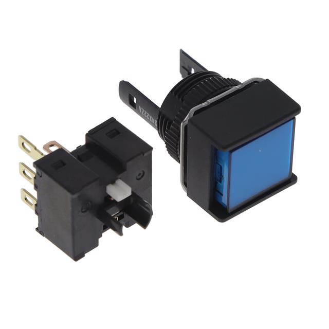 Pushbutton Switch SPDT Standard Panel Mount, Front