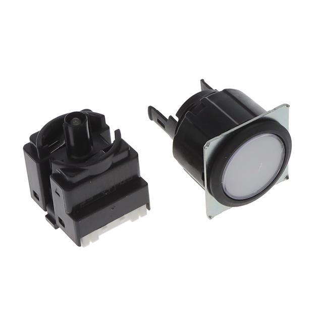 Pushbutton Switch DPDT Standard, Illuminated Panel Mount, Front