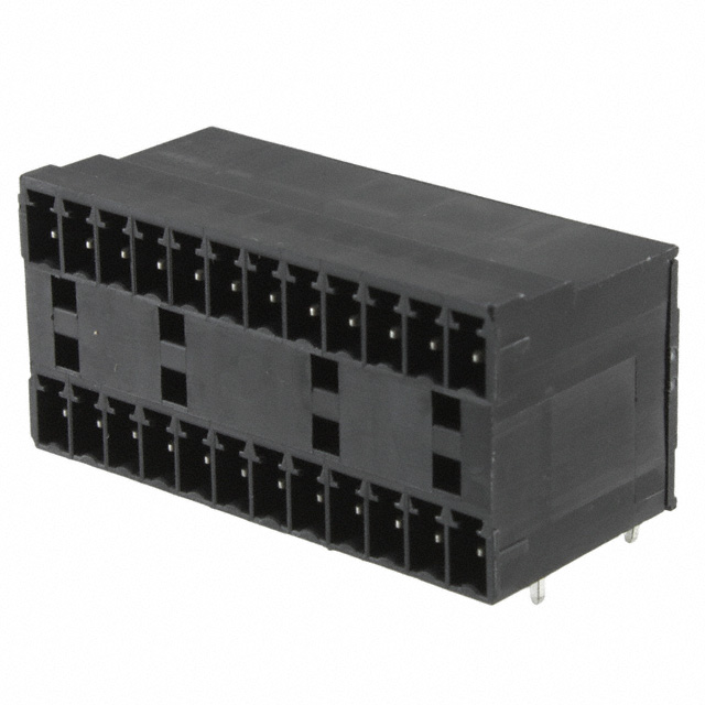 24 Position Terminal Block Header, Male Pins, Shrouded (4 Side) 0.150