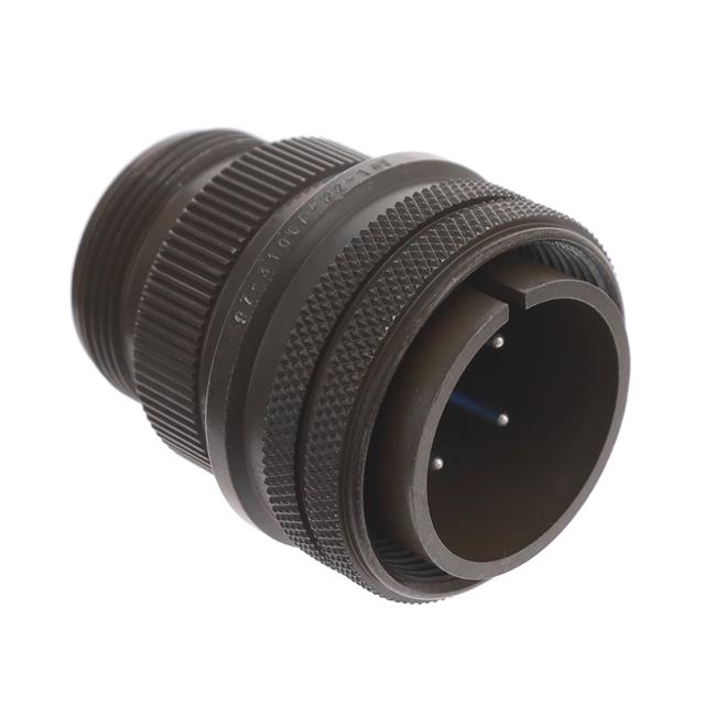 4 Position Circular Connector Plug, Male Pins Solder Cup