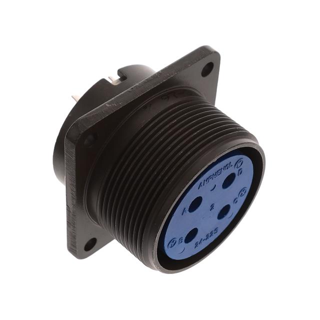 4 Position Circular Connector Receptacle, Female Sockets Solder Cup