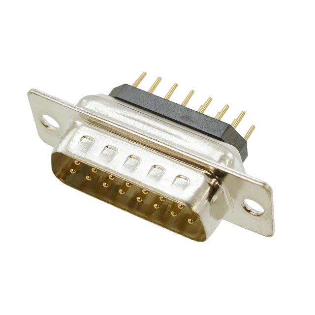 15 Position D-Sub Plug, Male Pins Connector