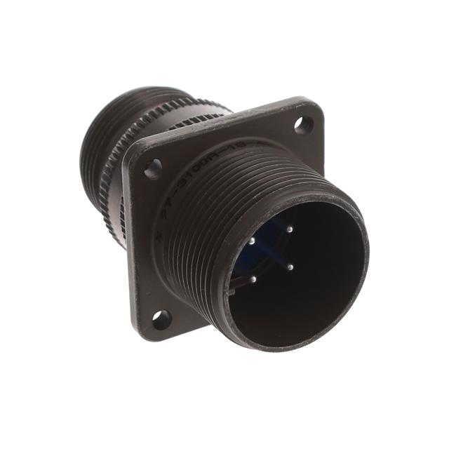 4 Position Circular Connector Receptacle, Male Pins Solder Cup