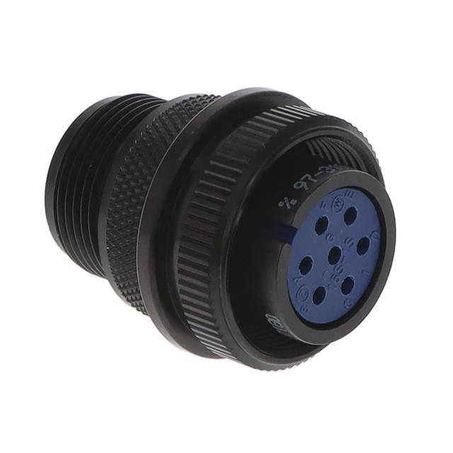 7 Position Circular Connector Plug, Female Sockets Solder Cup
