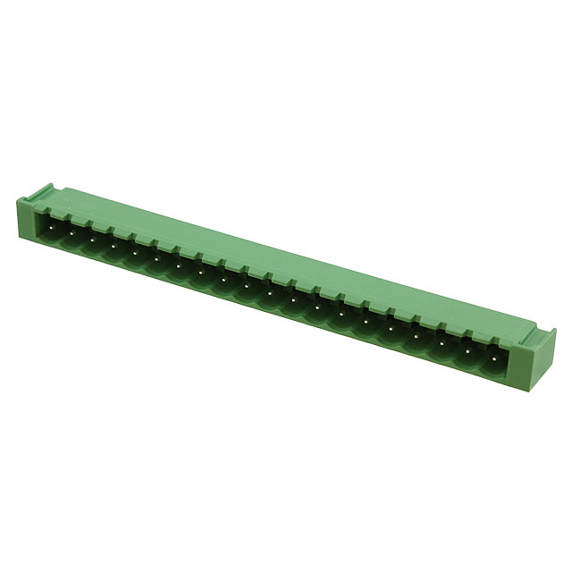 20 Position Terminal Block Header, Male Pins, Shrouded (4 Side) 0.200