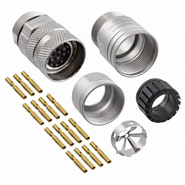 17 Position Circular Connector Plug, Female Sockets Crimp