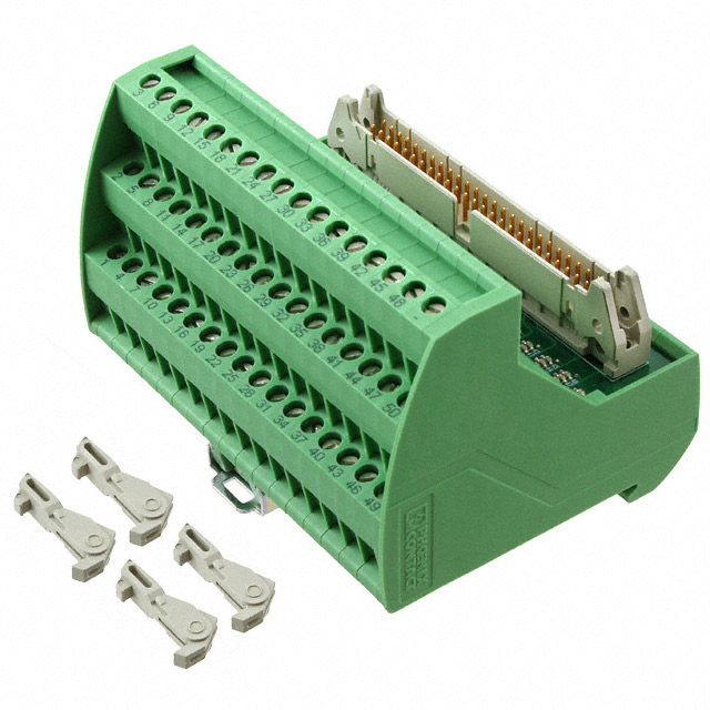 50 Position Interface Module Terminal Blocks - Screw Connection To Rectangular, Male 12-24 AWG