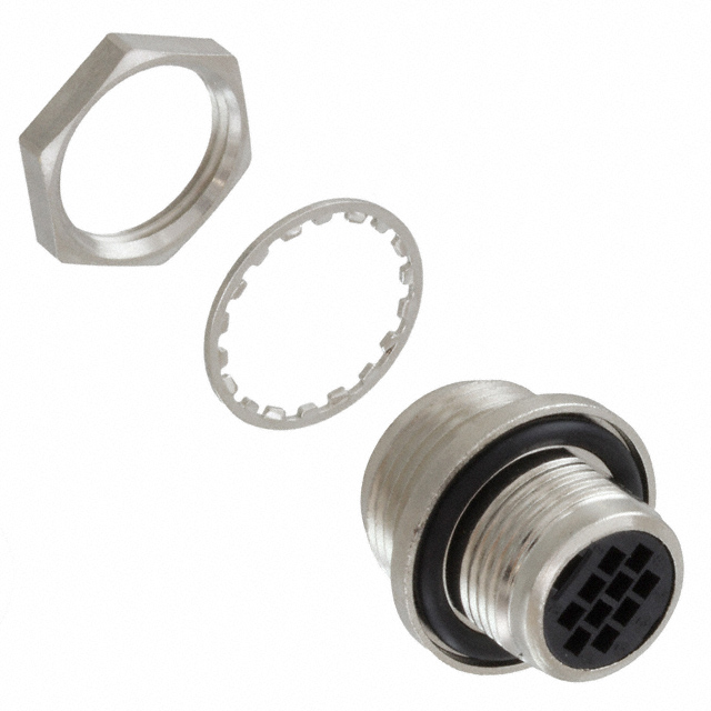 10 Position Circular Connector Receptacle Housing Panel Mount