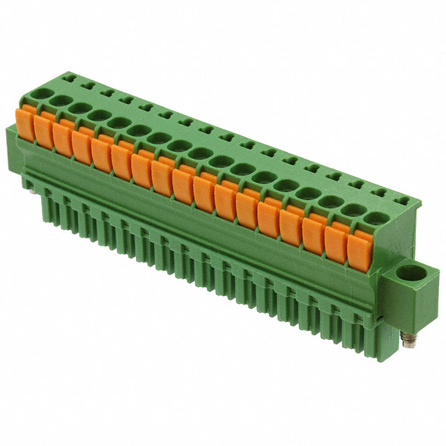17 Position Terminal Block Plug, Female Sockets 0.138