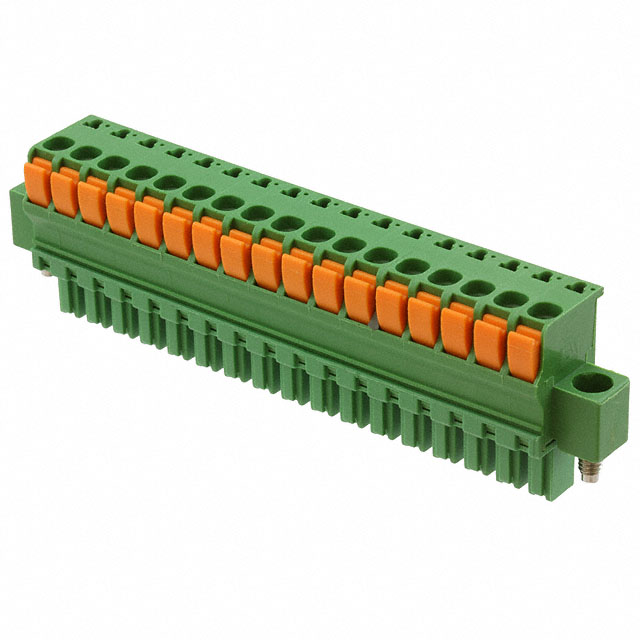 17 Position Terminal Block Plug, Female Sockets 0.150