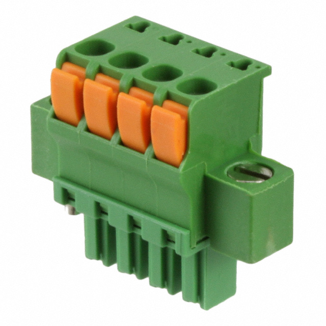 4 Position Terminal Block Plug, Female Sockets 0.150