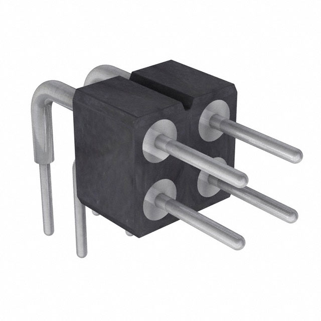 Connector Header Through Hole, Right Angle 4 position 0.079