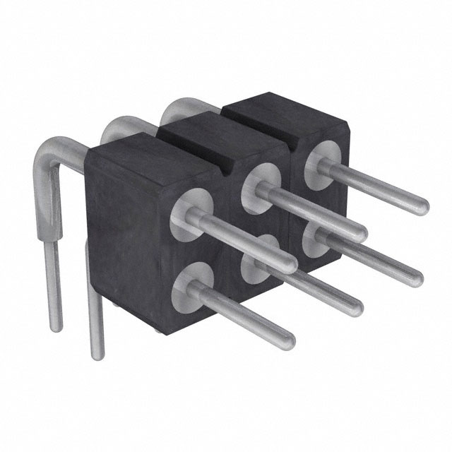 Connector Header Through Hole, Right Angle 6 position 0.079