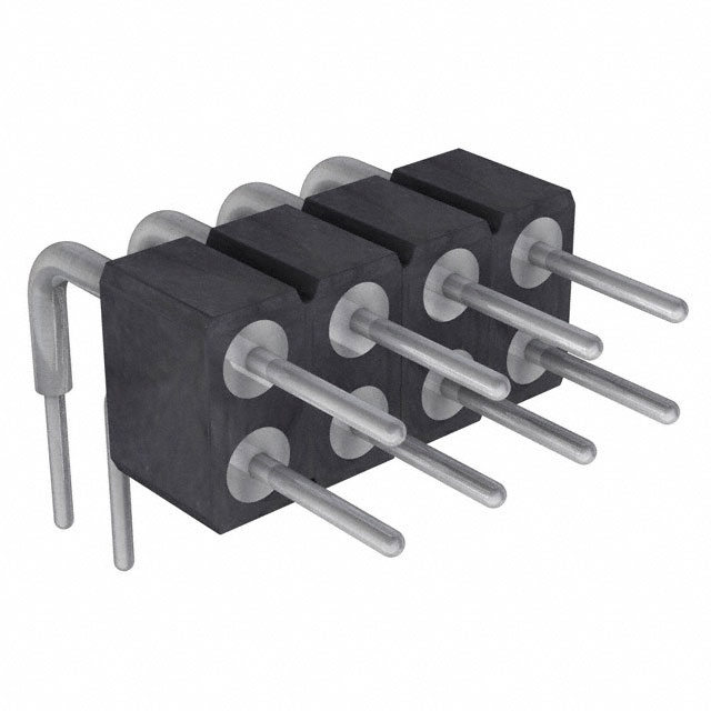 Connector Header Through Hole, Right Angle 8 position 0.079