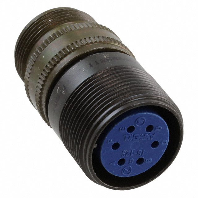 6 Position Circular Connector Receptacle, Female Sockets Solder Cup