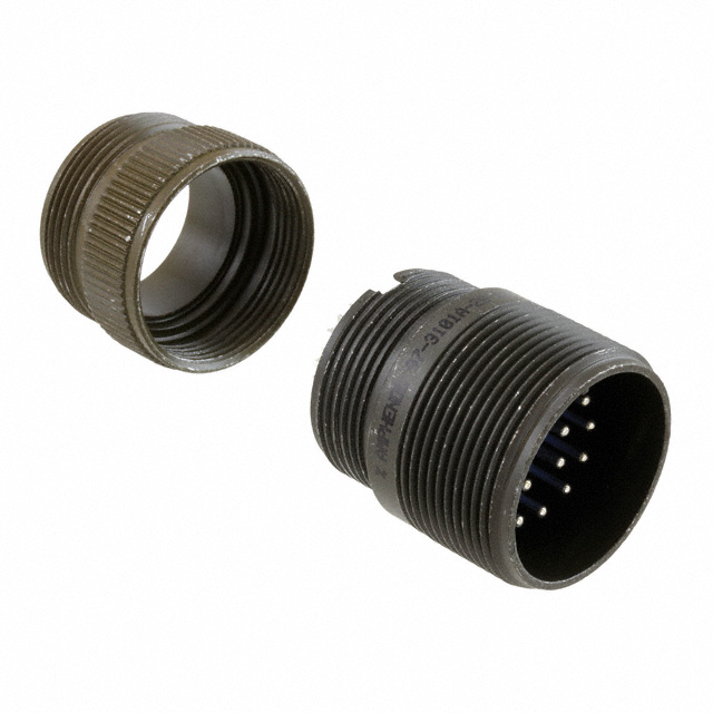 17 Position Circular Connector Receptacle, Male Pins Solder Cup