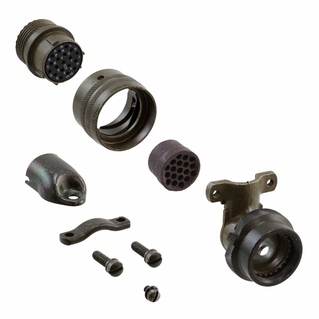 19 Position Circular Connector Plug, Female Sockets Solder Cup