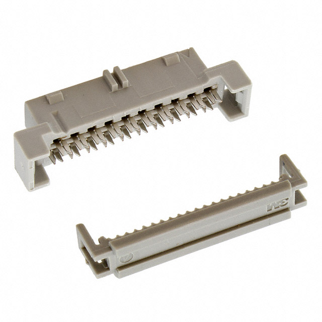 20 Position Rectangular Socket Connector IDC Gold 28 AWG