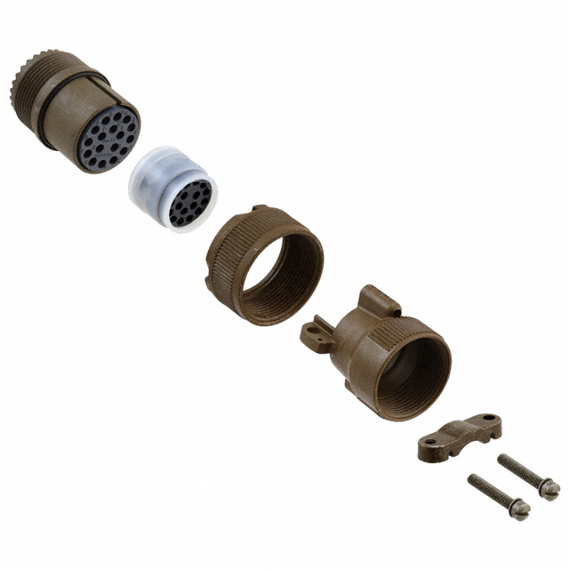 17 Position Circular Connector Plug, Female Sockets Solder Cup