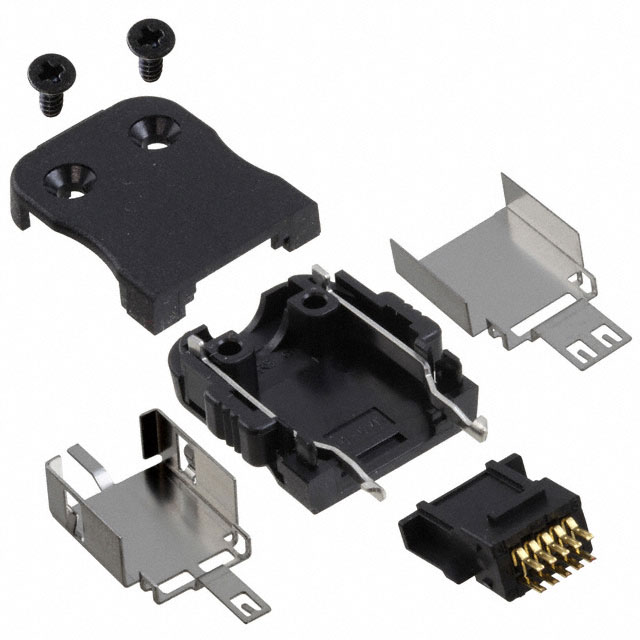 10 Position Rectangular Plug Connector Solder Gold