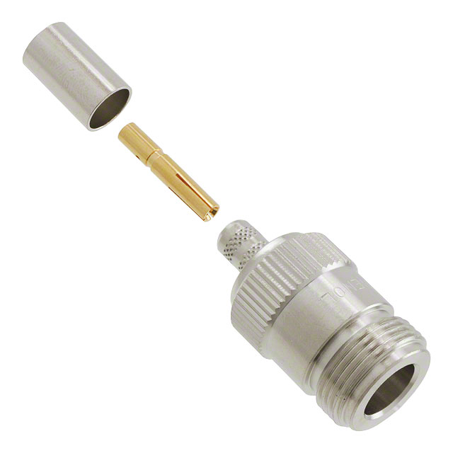 N Type Connector Jack, Female Socket 50 Ohms Free Hanging (In-Line) Crimp