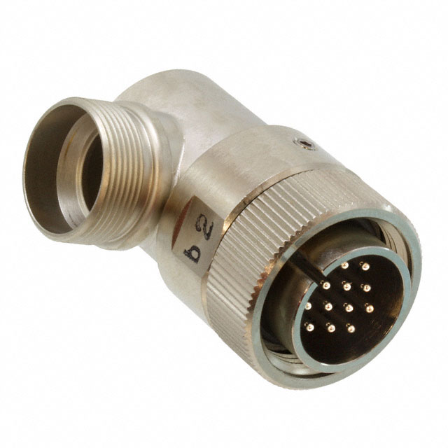 12 Position Circular Connector Plug, Male Pins Solder Cup