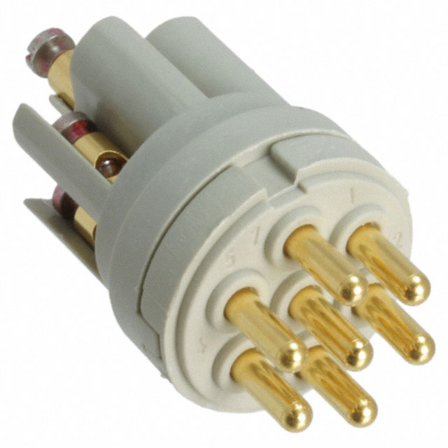 7 (Power) Position Circular Connector Insert, Male Pins Screw