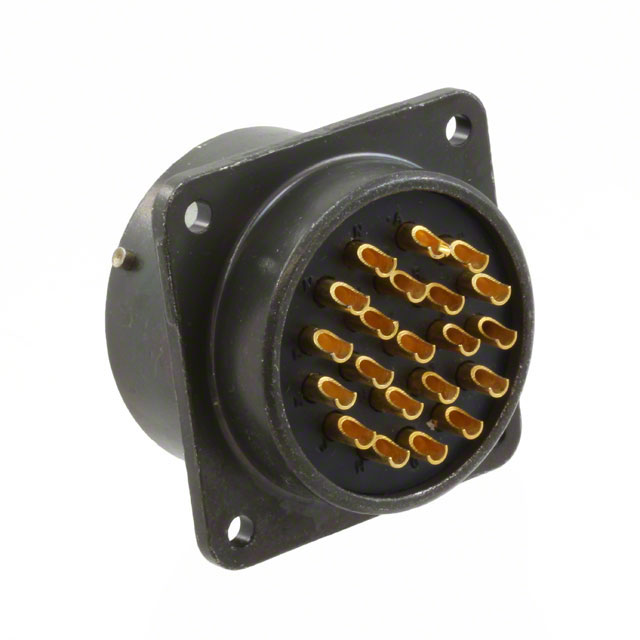 21 Position Circular Connector Receptacle, Female Sockets Solder Cup