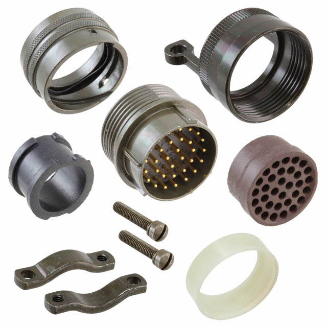 32 Position Circular Connector Plug, Male Pins Solder Cup