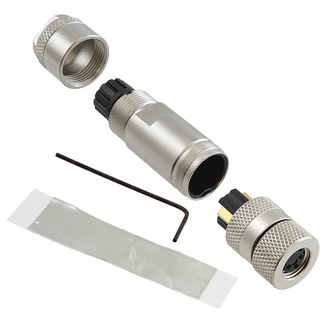 3 Position Circular Connector Receptacle, Female Sockets Screw