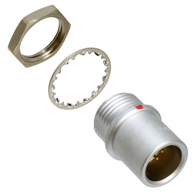 6 Position Circular Connector Receptacle, Male Pins Solder Cup