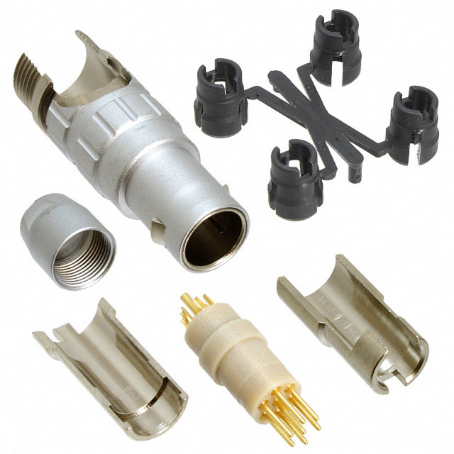 7 Position Circular Connector Plug, Male Pins Solder Cup