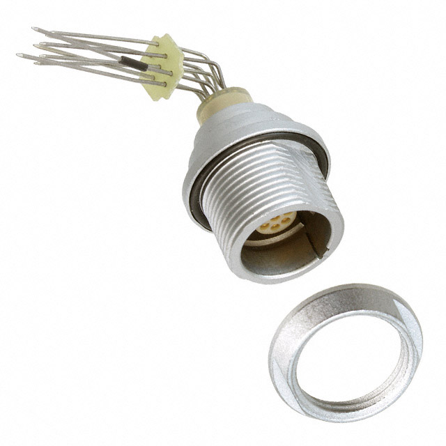 8 Position Circular Connector Receptacle, Female Sockets Solder