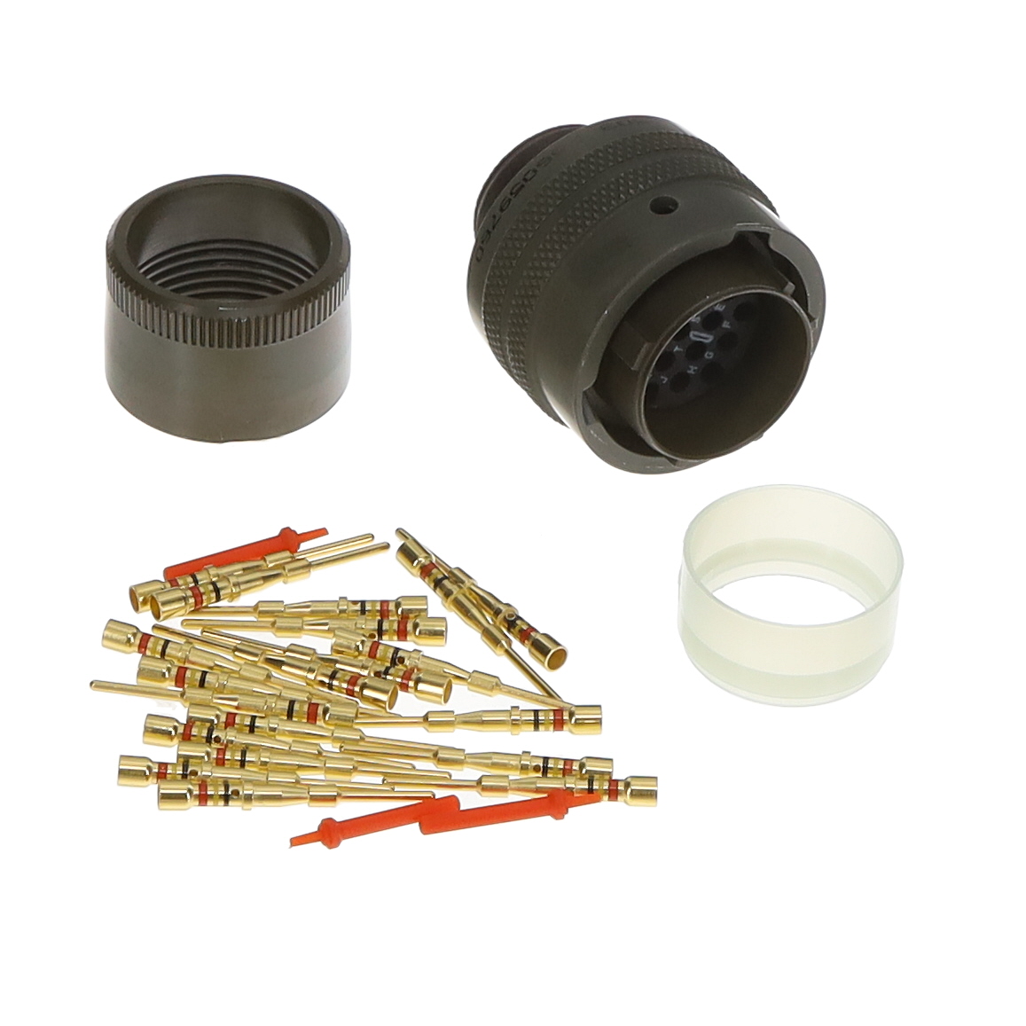 19 Position Circular Connector Plug, Male Pins Crimp