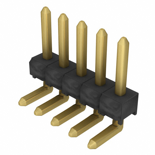 Connector Header Through Hole, Right Angle 5 position 0.100