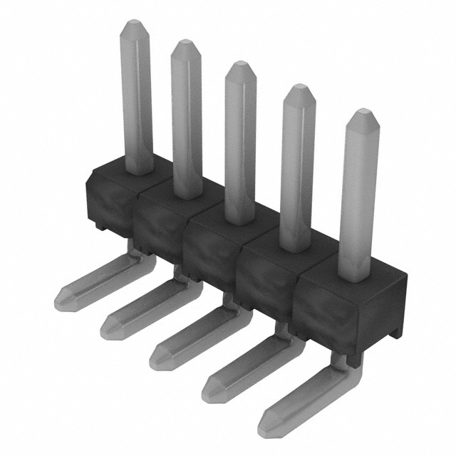 Connector Header Through Hole, Right Angle 5 position 0.100