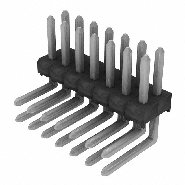 Connector Header Through Hole, Right Angle 14 position 0.100