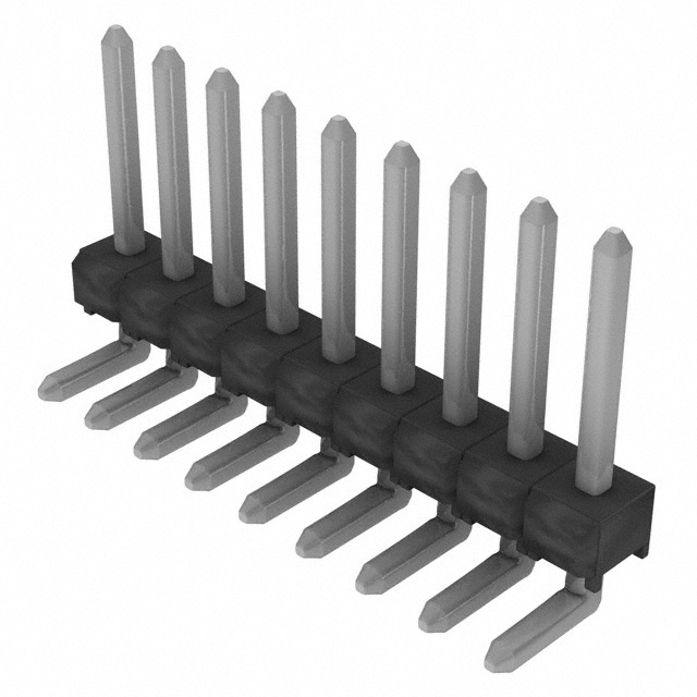 Connector Header Through Hole, Right Angle 9 position 0.100