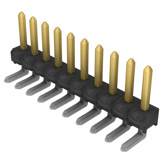 Connector Header Through Hole, Right Angle 10 position 0.100