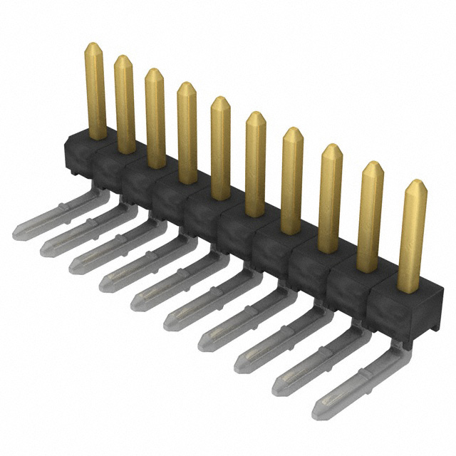 Connector Header Through Hole, Right Angle 10 position 0.100