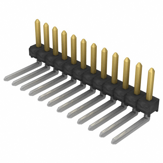 Connector Header Through Hole, Right Angle 12 position 0.100