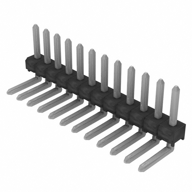 Connector Header Through Hole, Right Angle 12 position 0.100