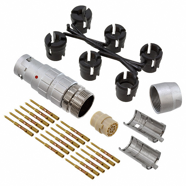 18 Position Circular Connector Plug, Male Pins Crimp