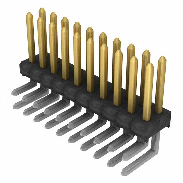 Connector Header Through Hole, Right Angle 20 position 0.100