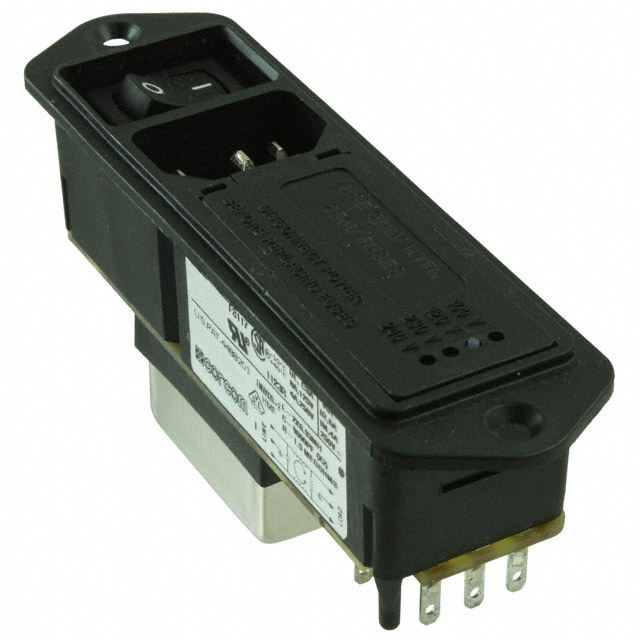 Power Entry Connector Receptacle, Male Blades - Module IEC 320-C14 Panel Mount, Flange