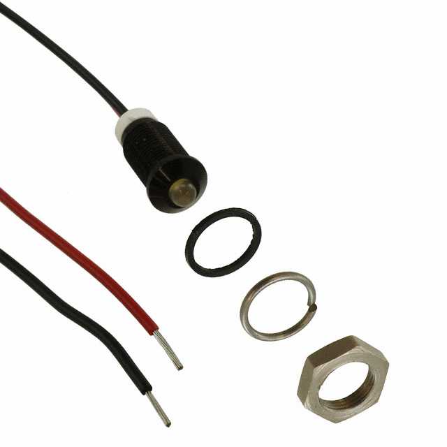 LED Panel Indicator White Diffused 100° 2V 20mA Wire Leads - 7.87 (200.00mm)