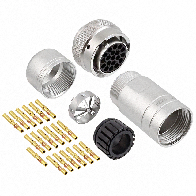 19 Position Circular Connector Plug, Female Sockets Crimp