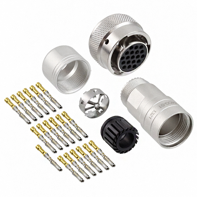 19 Position Circular Connector Plug, Female Sockets Crimp