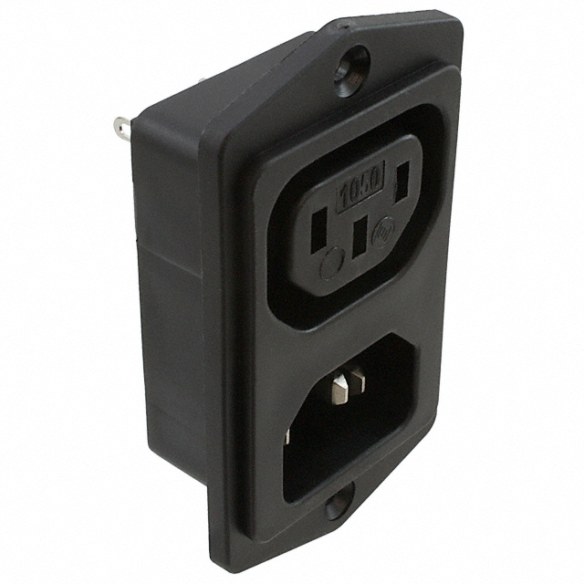 Power Entry Connector Receptacle, Female Sockets; Receptacle, Male Blades IEC 320-2-2/F; IEC 320-C14 Panel Mount, Flange